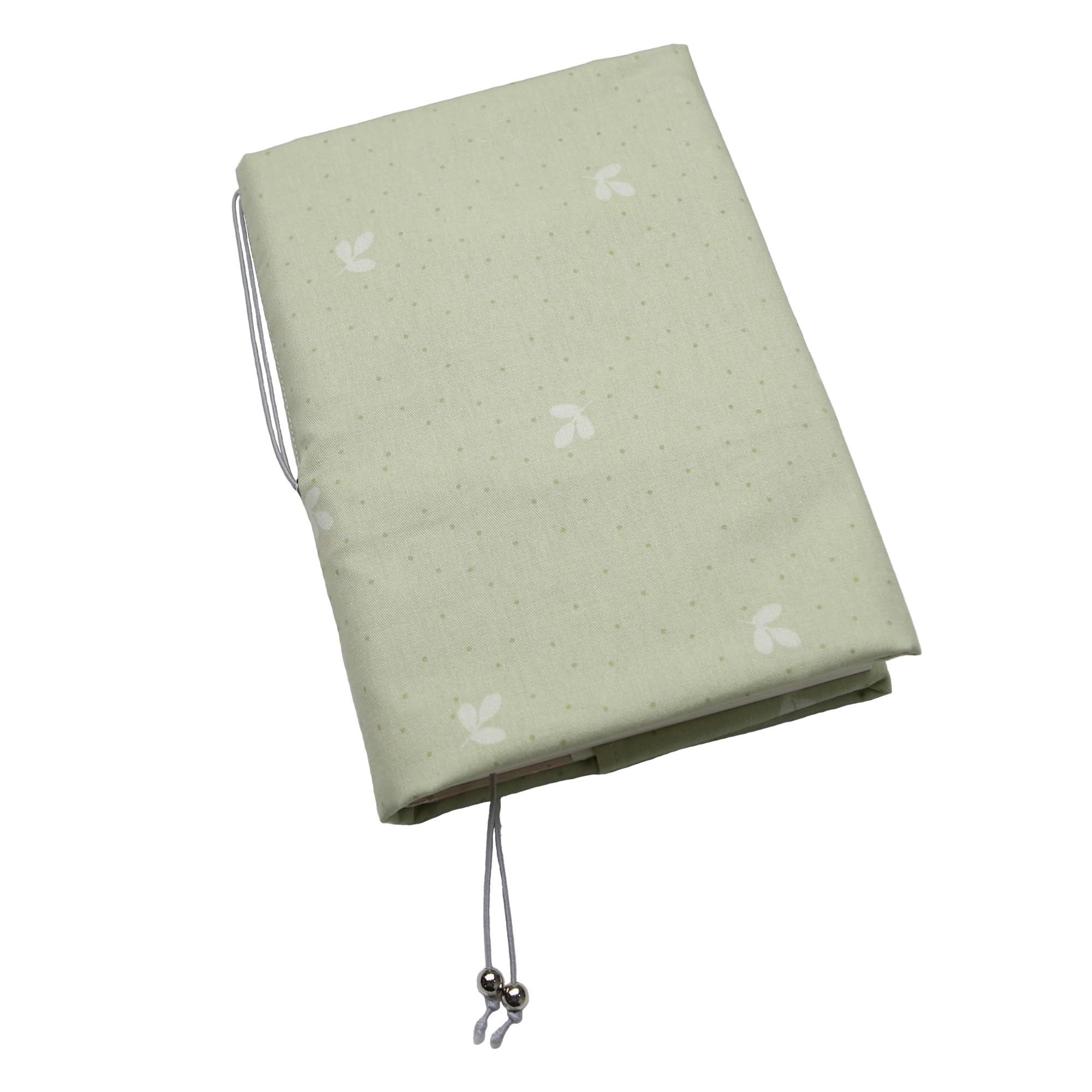 Book Cover Cotton Adjustable Book Protector, Light Green