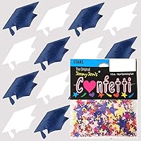 Vista 132 de Confeti Grad Cap Negro, Púrpura Combo - 2 bolsas de media onza (1 oz) (8400/8412)