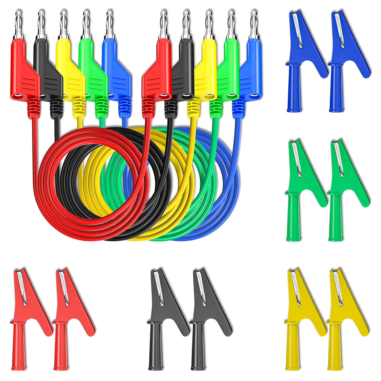 Goupchn 10PCS Stackable Banana to Banana Plug Test Leads 3.3ft/1m — Amazon image 7