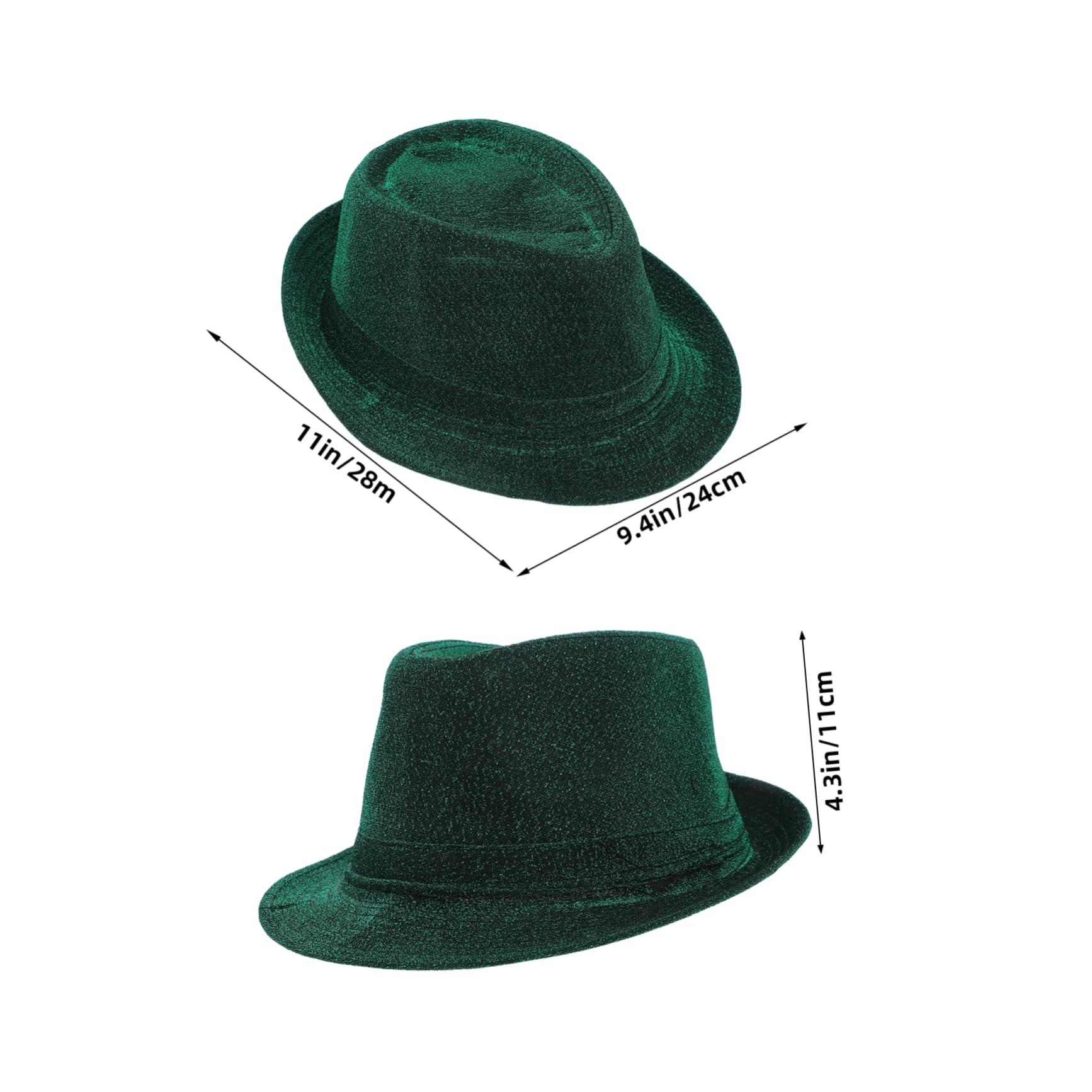 LIFKOME St Patrick Fedora Hat Stylish Sequin Costume Accessory for Unisex Adults Teens Elegant Design for Festive Celebrations Comfortable Material