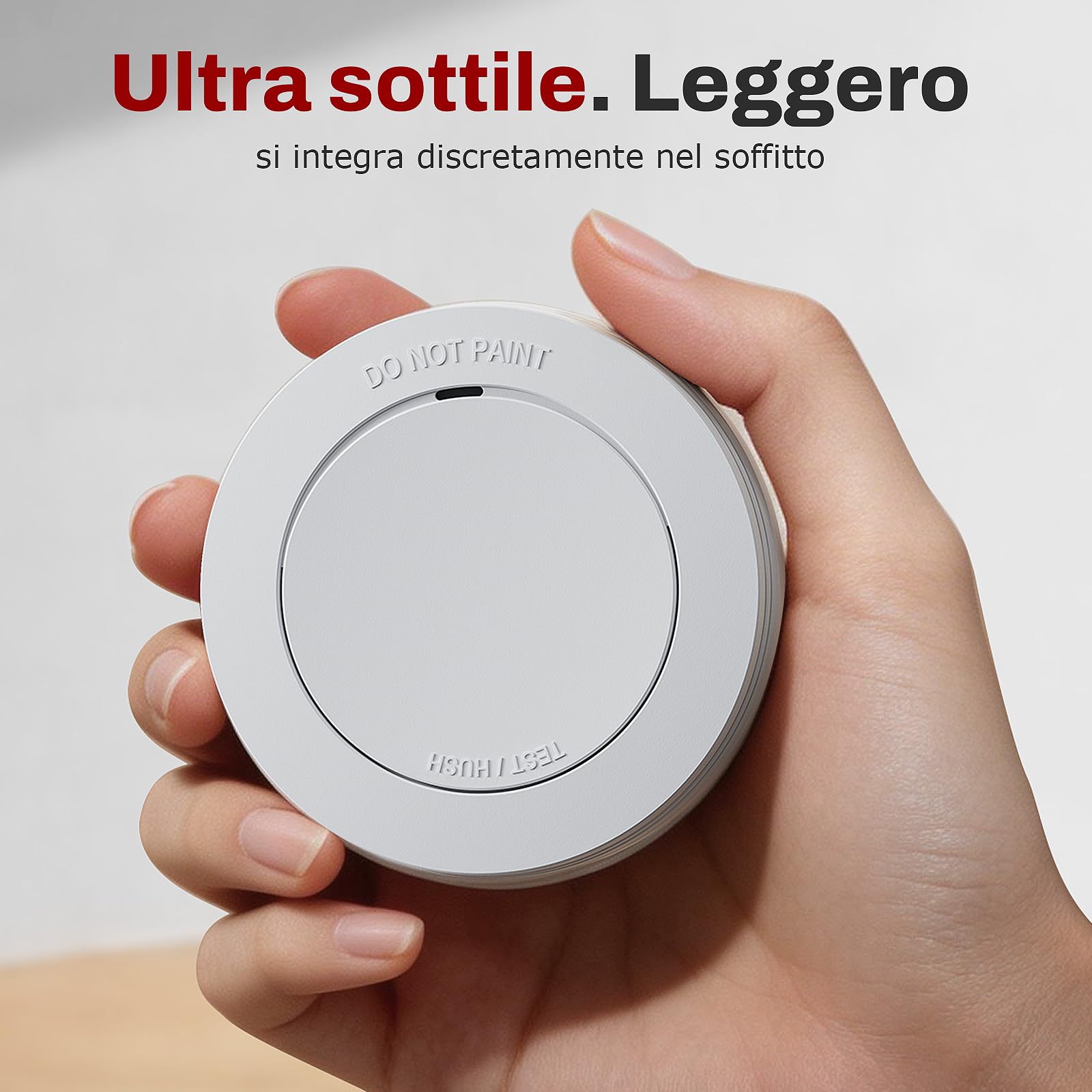 Safeliveo Rilevatore di Fumo, Allarme Fumo Set da 3 Pezzi, Batteria 10 Anni, Certificato EN 14604, Senza LED Lampeggiante,85 dB, Funzione Silenziosa, con cuscinetti adesivi
