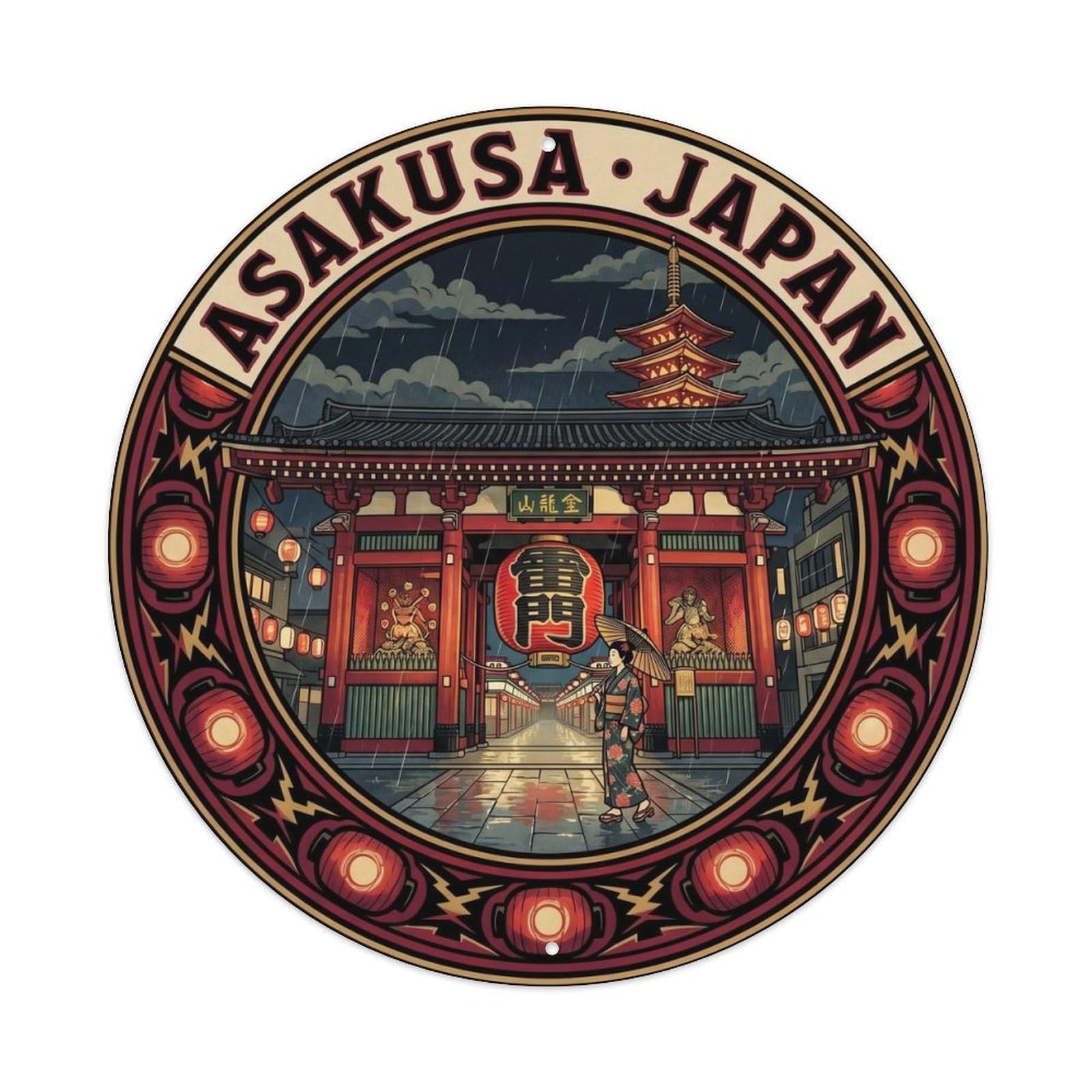 Senso Ji Tokyo Kaminarimon Gate Castle Travel Festival Metal Tin Sign