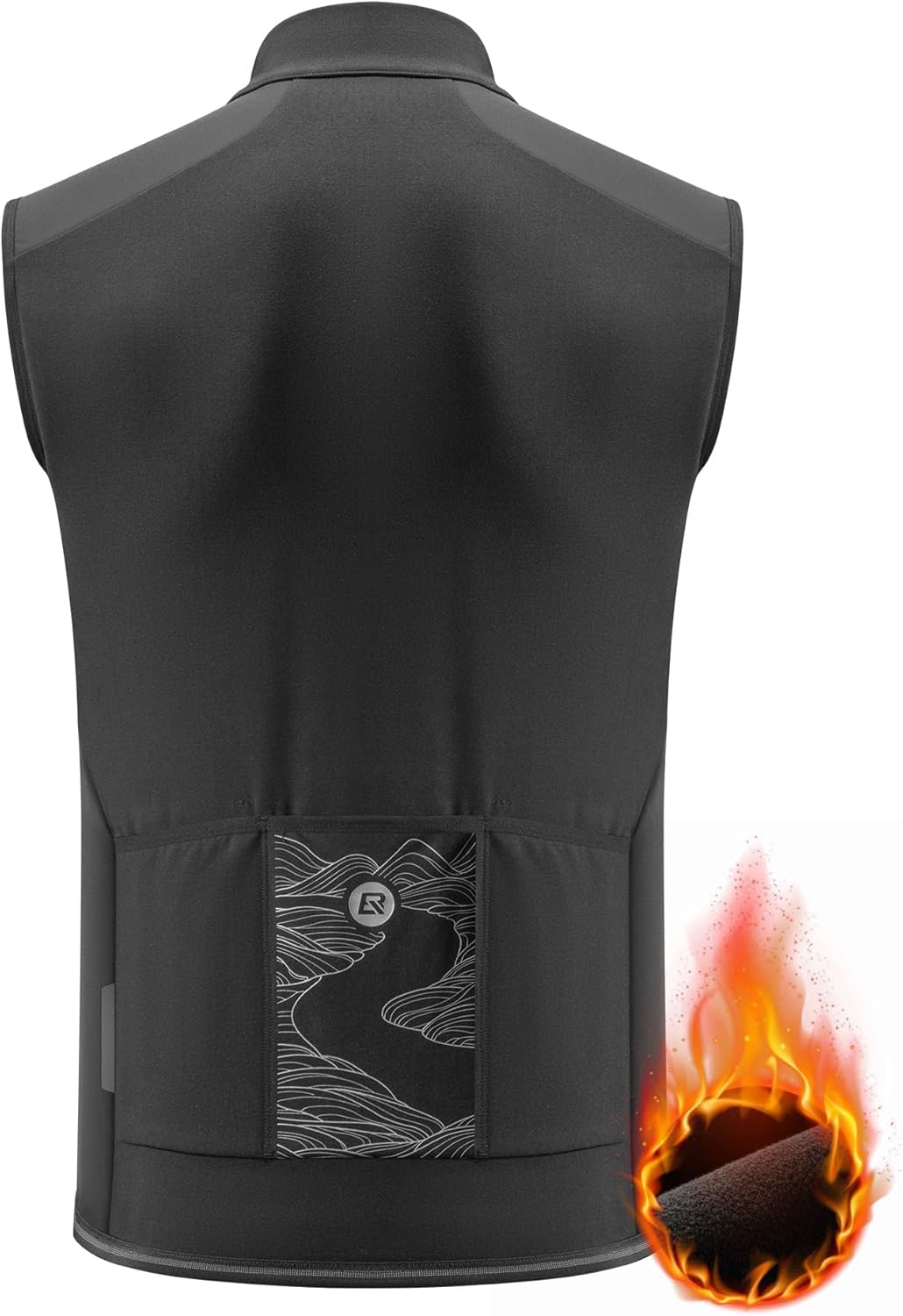 ROCKBROS Cycling Vest for Men Women Windproof Sleeveless Thermal Bike Vest Lightweight Shell Stretch Jacket for Running - Image 2
