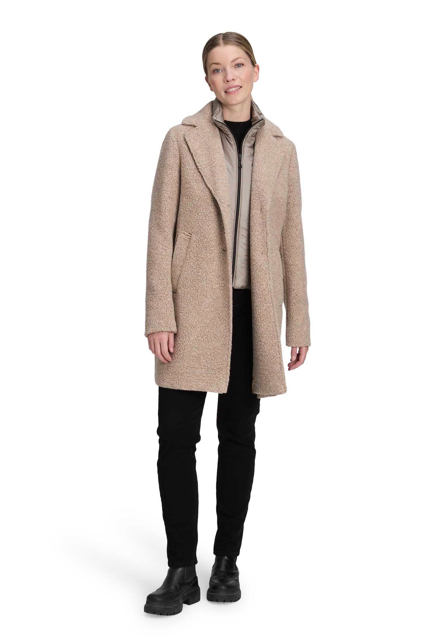 Gil Bret Płaszcz damski, wełniany płaszcz, taupe Grey, 44
