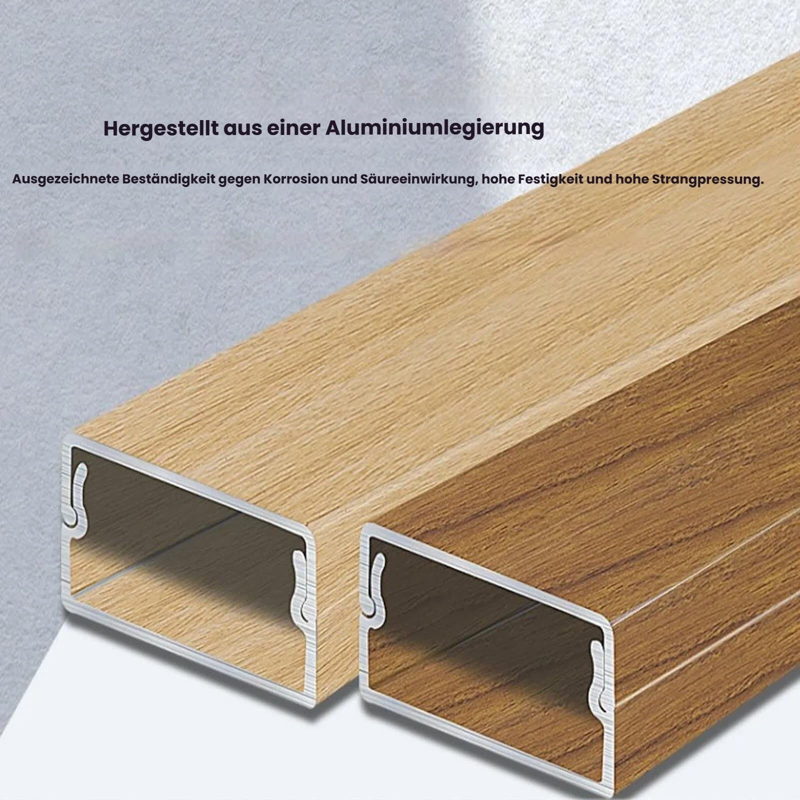 Aluminium Kabelkanal 20–40 Mm Breite Modulare Kabelverkleidung, 100 cm* 3 Stück Kabelabdeckung Für Boden Kabelmanagement Und Kabelschutz Für Sichere Kabelführung(Silver,40 * 20mm)