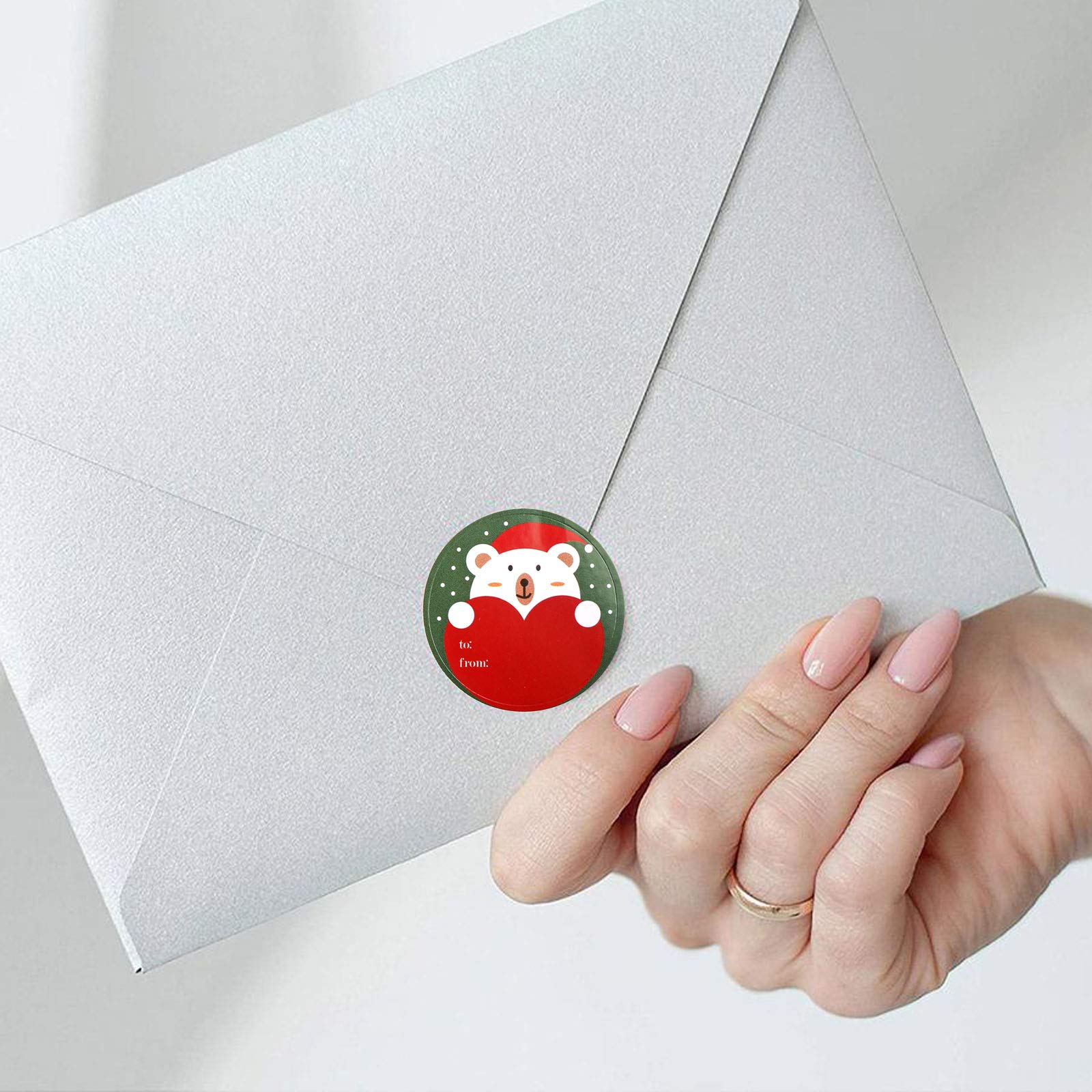 500 Pezzi Etichette Regalo Di Natale, Adesivi Per Incartare - Foto 7