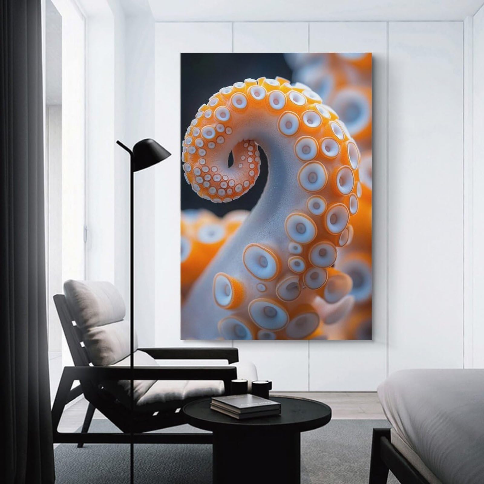 Close-up of An Octopus Tentacle Room Decor Wall Art, 08x12inch(20x30cm), for Office, Study Or Home Workspace, A Smart Decor Choice for Study Walls