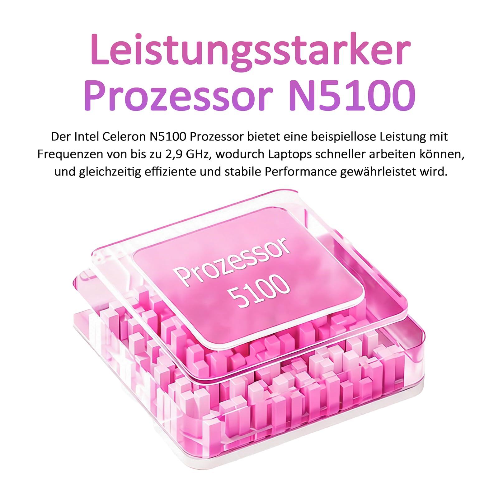 Auusda Laptop 15,6 Zoll FHD IPS Display, 16 GB RAM, 512 GB SSD, Prozessor N5100 (2,8 GHz), Fingerabdrucksensor, Beleuchtete Tastatur, Dualband-WiFi, Bluetooth 4.2 für Business, Studium, Home Office