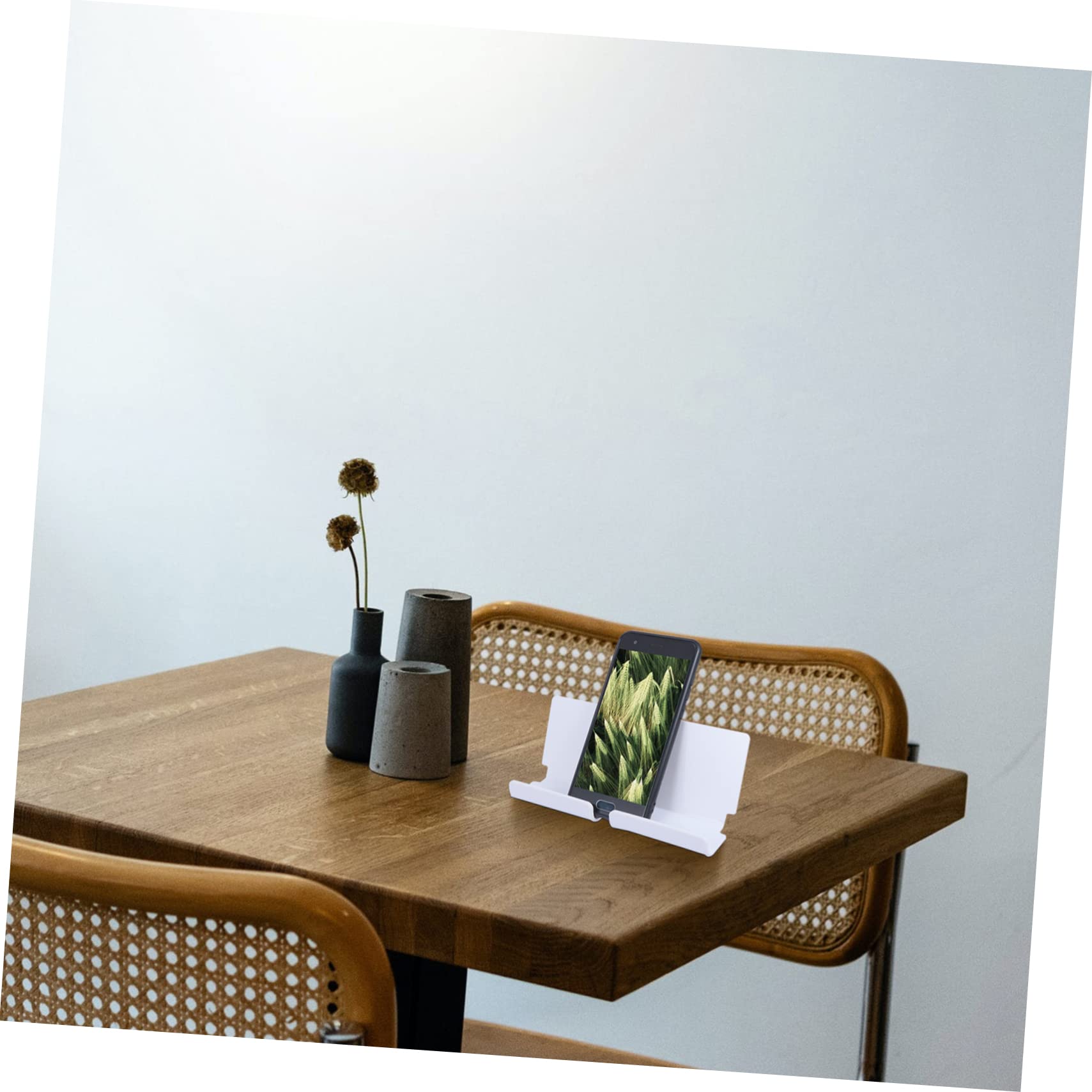 OSALADI 2pezzi Supporto Telefonico Da Muro Acrilico Senza Foratura Per Cucina e Bagno Supporto Per Smartphone e Tablet Facile Installazione e Ricarica Resistente e Durevole