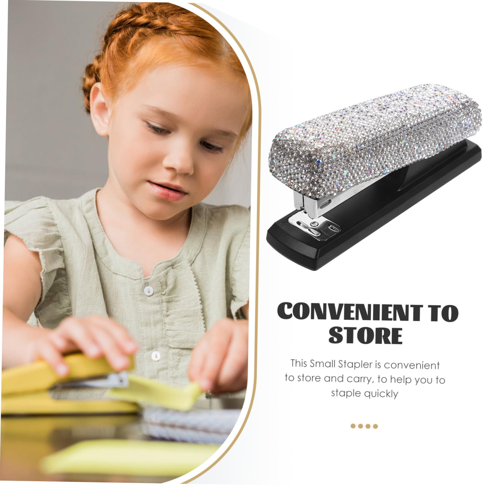 SEWACC 5 Sätze Praktischer Rhinestone Heftgerät für Büro und Zuhause Langlebig und Tragbar für Schule und Reisen Hochwertige Verarbeitung Design