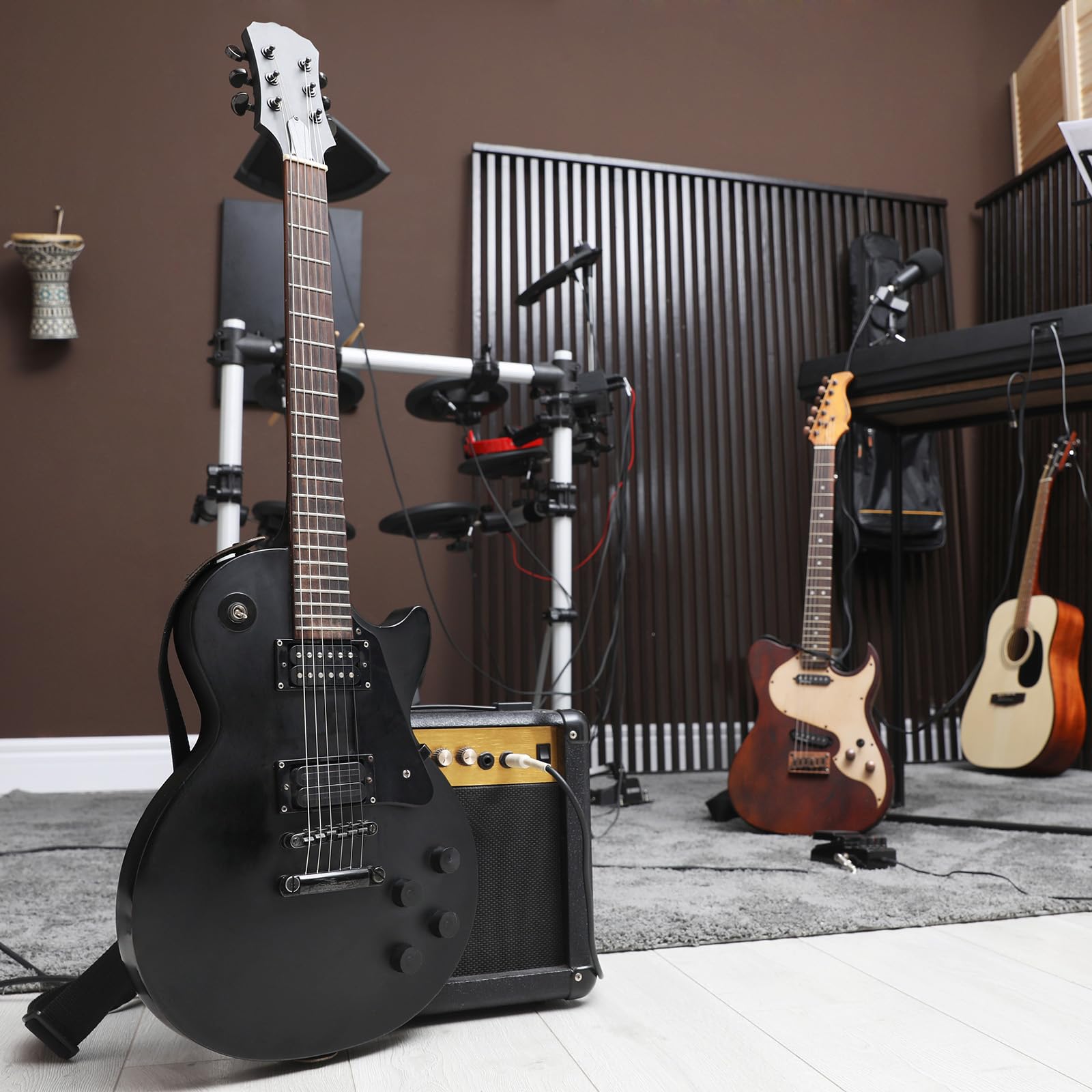 QUARKZMAN Kabel gitarowy 6,35 mm 2 M Kabel instrumentalny Kabel do gitary elektrycznej Kompatybilny z gitarą Wzmacniacz Gitara elektryczna Bas Głośnik Instrument klawiszowy Konsola mikserska