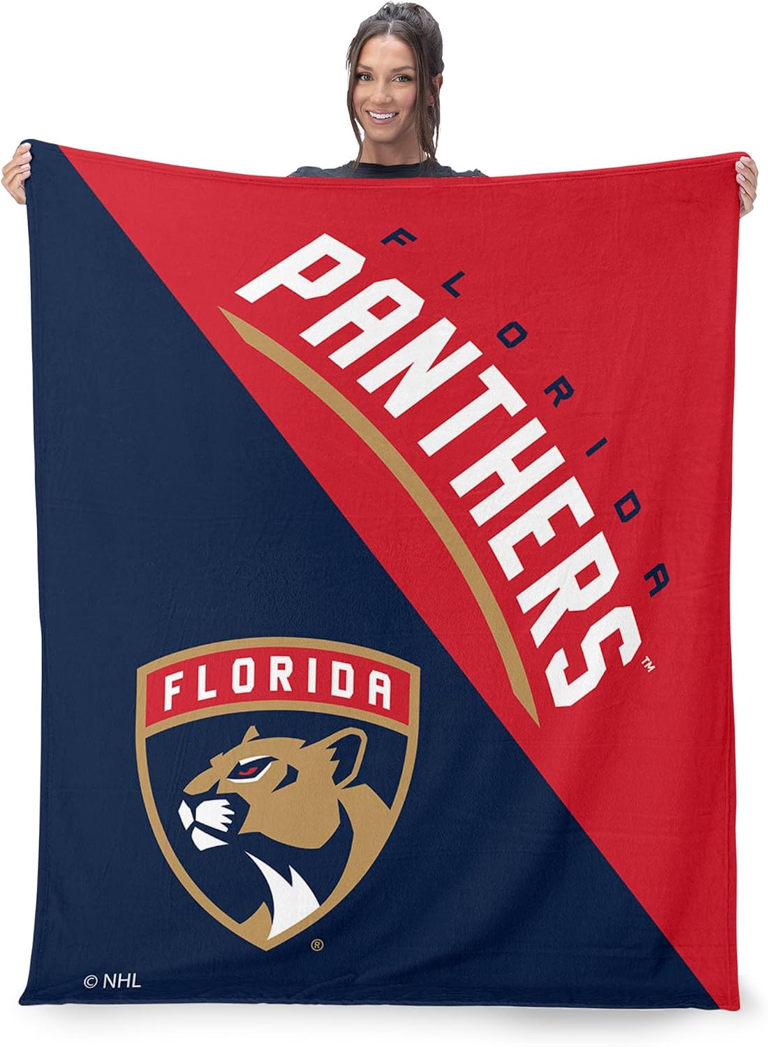 Northwest NHL Silk Touch Throw Blanket, Ultra Soft Plush Polyester, Lightweight Warm Decorative Fan Gift, 46 x 60 in