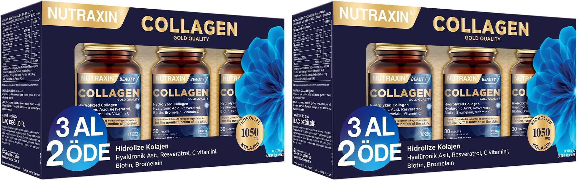 Nutraxin Collagen 30 Tablet 3 Al 2 Ode (2 paketi)