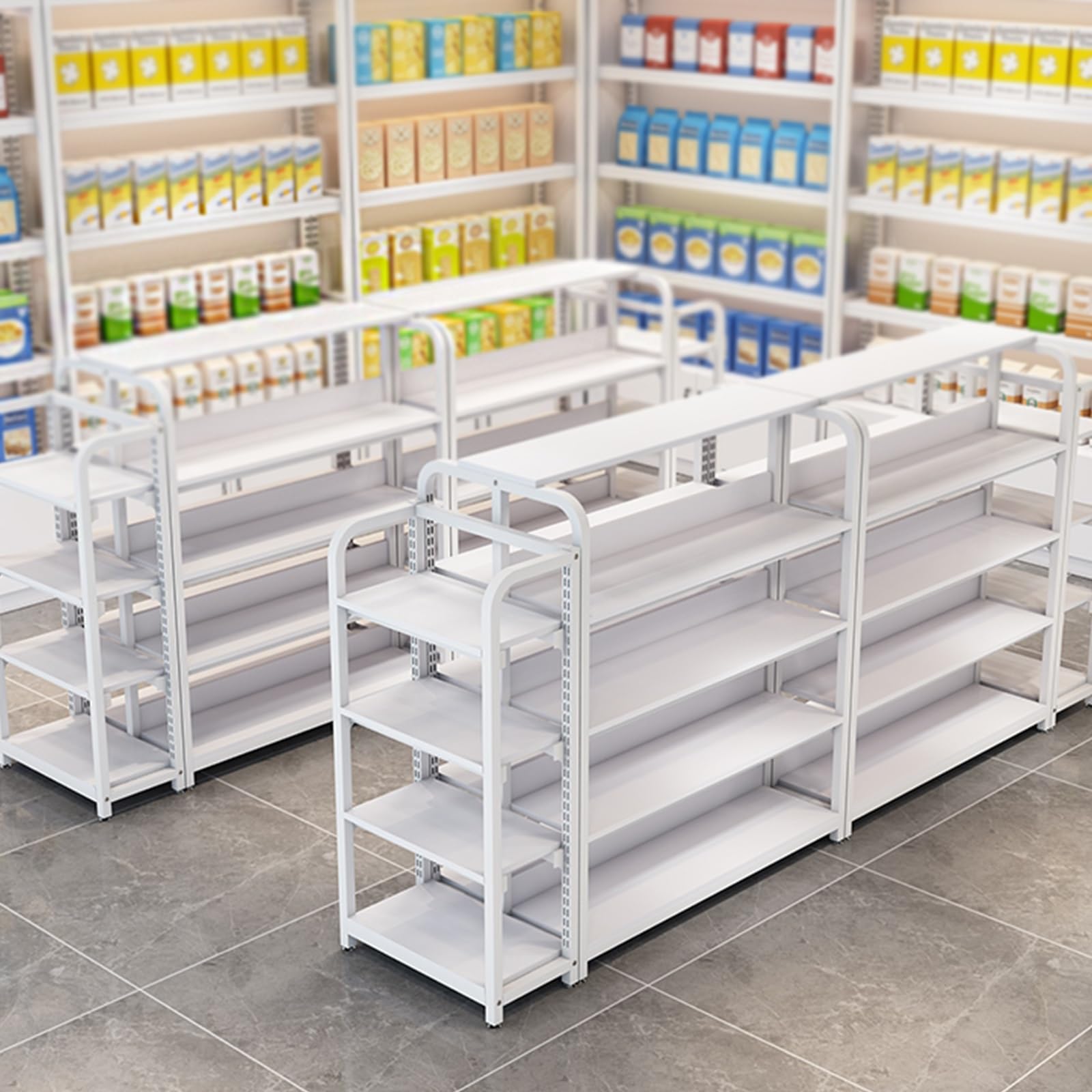 Wytrzymała półka do supermarketów komercyjnych regał garażowy stojak na cukierki i kosmetyki stojak na akcesoria do telefonów komórkowych stojak 60 x 60 x 130 cm rozwiązanie do wyświetlania produktu