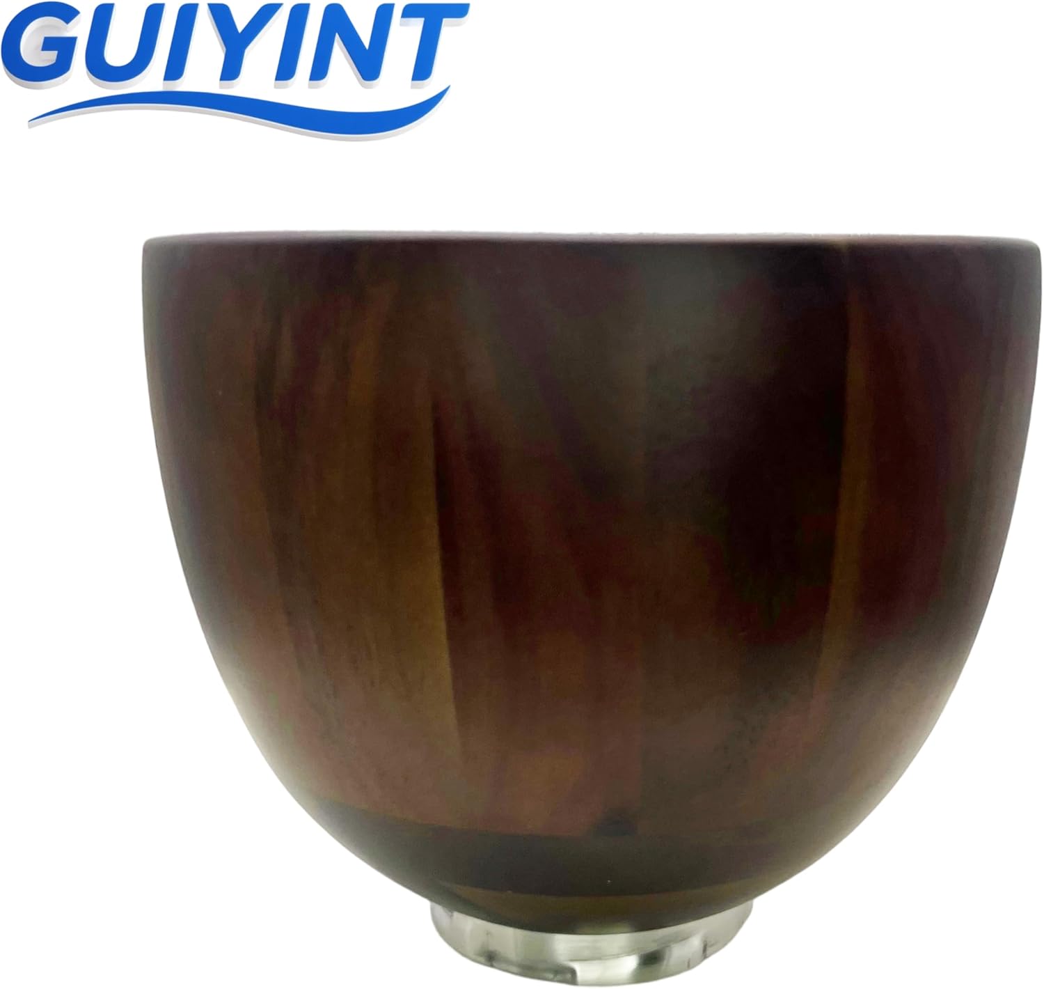 Premium Wooden Mixing Bowl - Natural Solid Wood Bowl with Stainless Steel Base, Compatible with KitchenAid 4.5 & 5 Qt Tilt-Head Stand Mixers (K45, KSM75, KSM150)