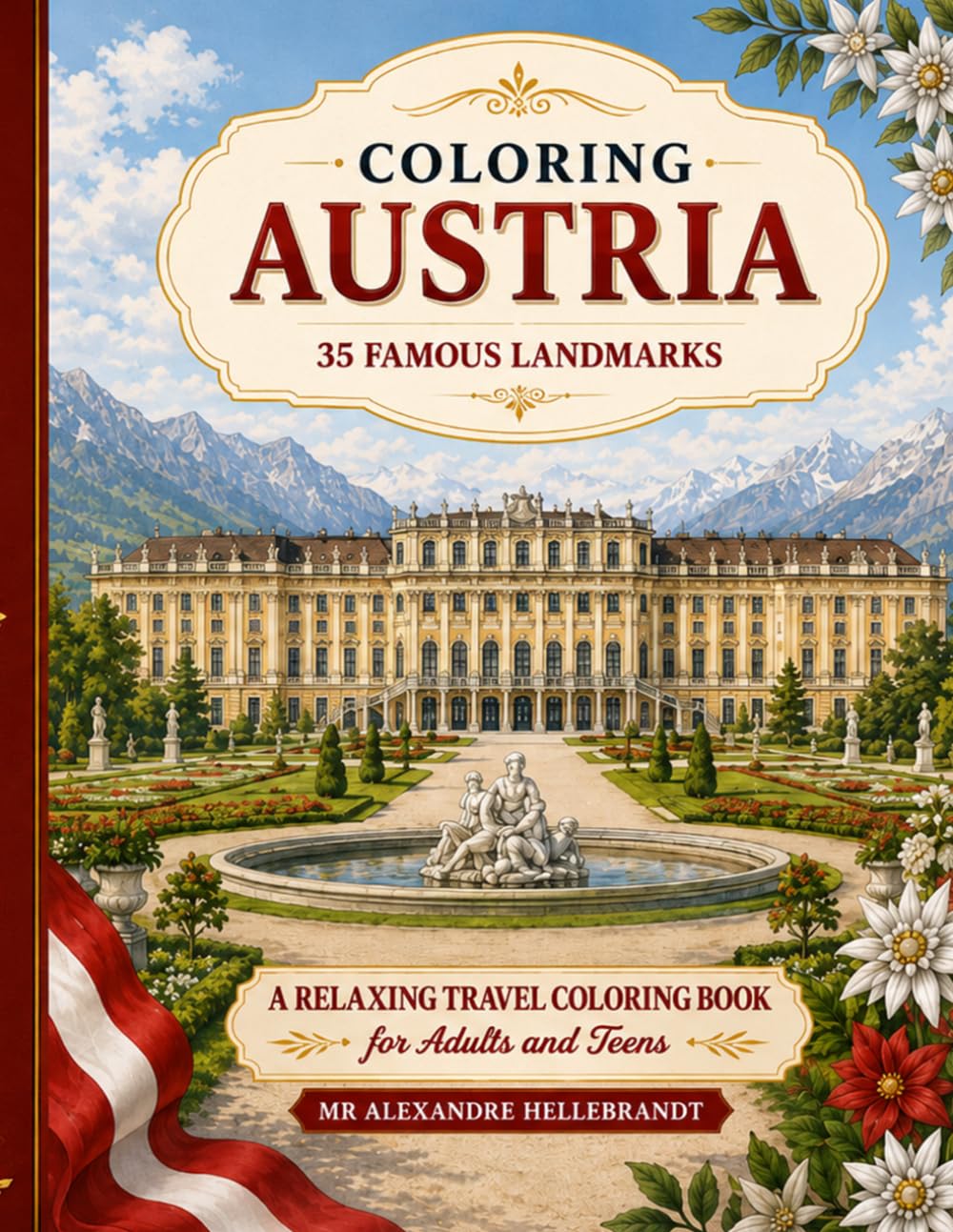 Coloring Austria: 35 Famous Landmarks (Coloring Europe Landmarks)