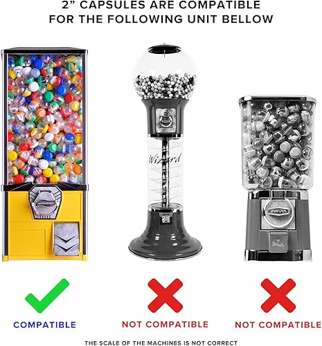 Miniatura 6 de Cápsulas para máquina expendedora  Cápsulas vacías de plástico transparente de bellota helada de 2 pulgadas  Colores surtidos  Tiny Surprise Kids