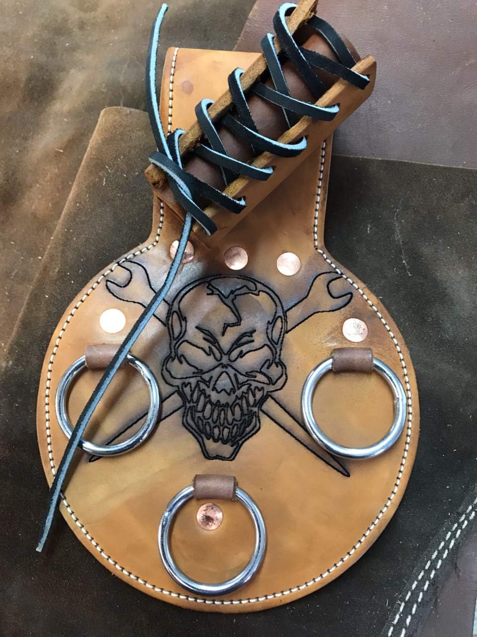 TANGDIAABBCC RST Spud Wrench with Sleever Bar Holder-Big Skull