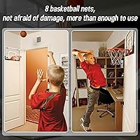 Vista 4 de 8 piezas de mini redes de baloncesto de repuesto para llantas de baloncesto de 8 a 10.25 pulgadas, red de aro de baloncesto pequeña de nailon