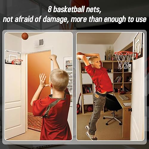 Miniatura 4 de 8 piezas de mini redes de baloncesto de repuesto para llantas de baloncesto de 8 a 10.25 pulgadas, red de baloncesto pequeña de nailon para