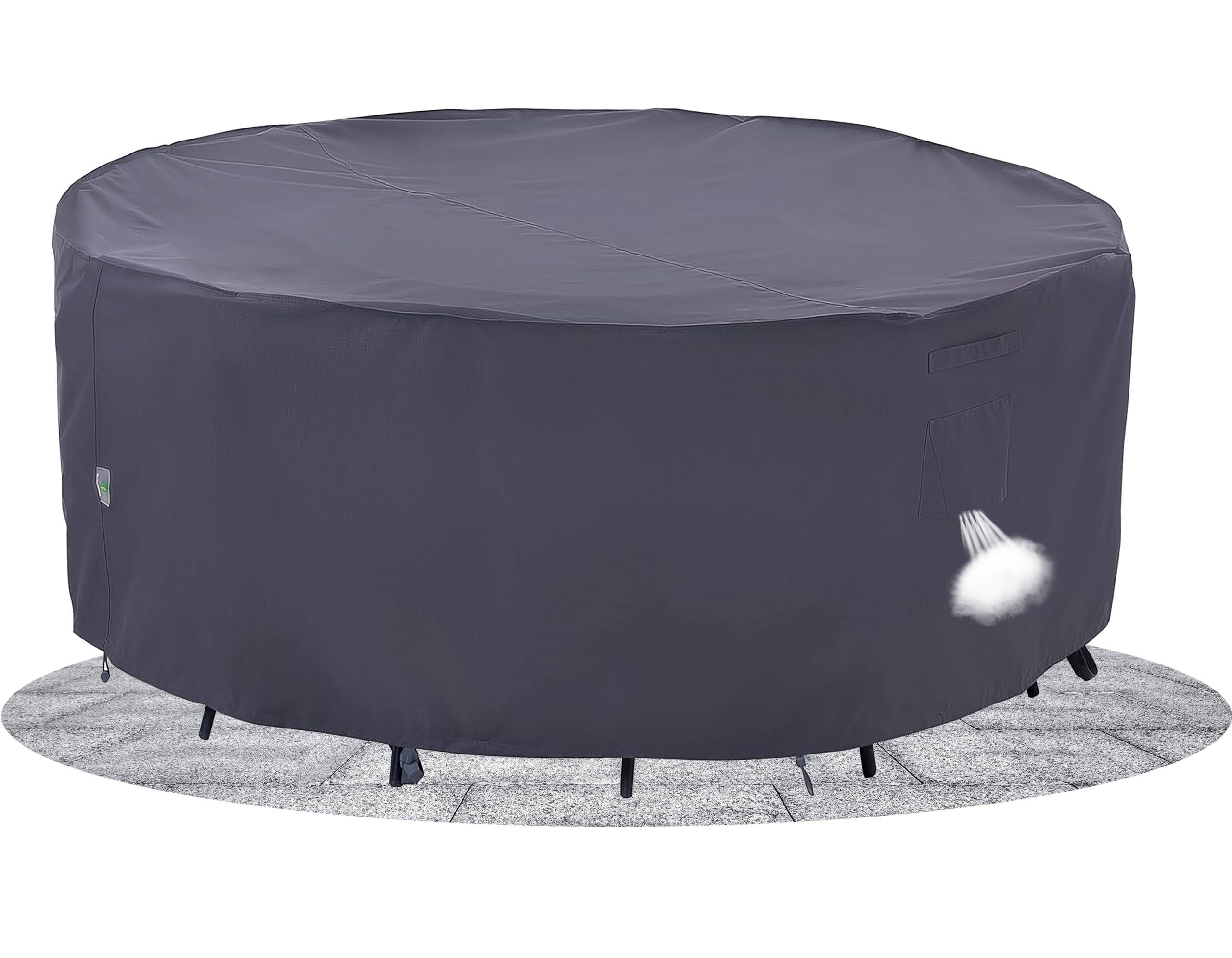 F&J Outdoors Protective Cover for Garden Furniture Waterproof Round Cover for Garden Furniture Weatherproof in Summer and Winter 183x70 cm