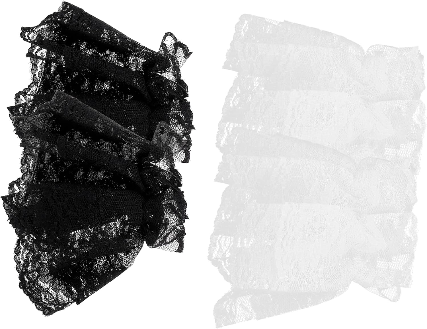 NOLITOY 2Pairs Short Lace Gloves for Women Elegant Accessories with Floral Lace Hand Sleeves for All Occasions