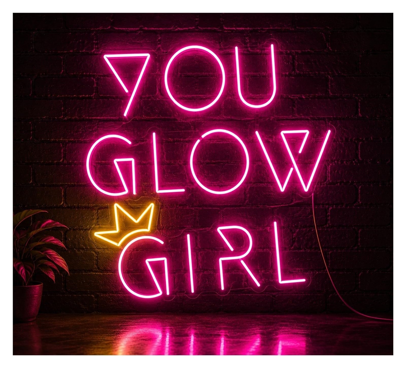 Decoración Lámparas Letrero De Neón YOU GLOW GIRL