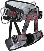 HandAcc Professional Climbing Harness Safety Belt with Magnesium Alloy Ring - 25KN Strength for Tree Climbing, Rappelling, Fire Rescue