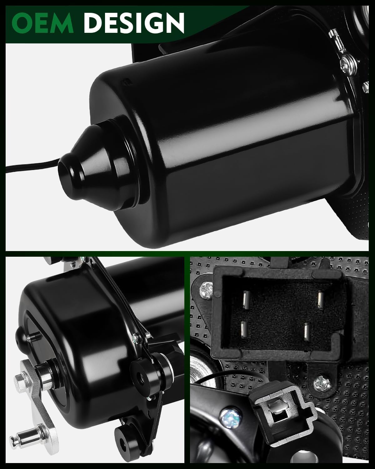 E0TZ17508A Front Windshield Wiper Motor Fit for:-Ford F150 F250 F350 F700 F800 1980-1986, Aerostar 1986-1997, Bronco 1980-1986 with 4-Pin, Replace OE# E0TZ17508B E2TZ17508A E69Z17508B 40290