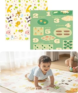 Kids Station Double-Sided Waterproof Baby Playmat – Foldable, Portable & Reversible Foam Mat for Infants, Toddlers & Kids... Price In India