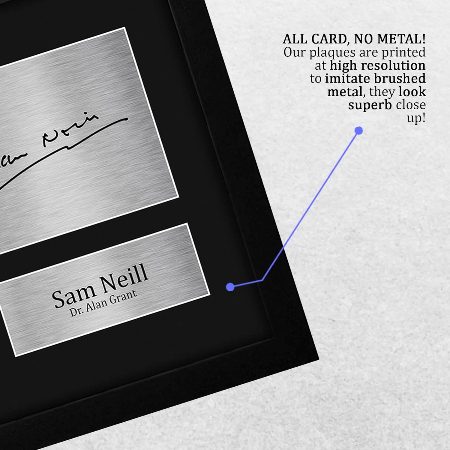 HWC Trading Sam Neill Jurassic Park Framed Gifts Printed Signed Autograph Picture for Movie Memorabilia Fans - US Letter Size