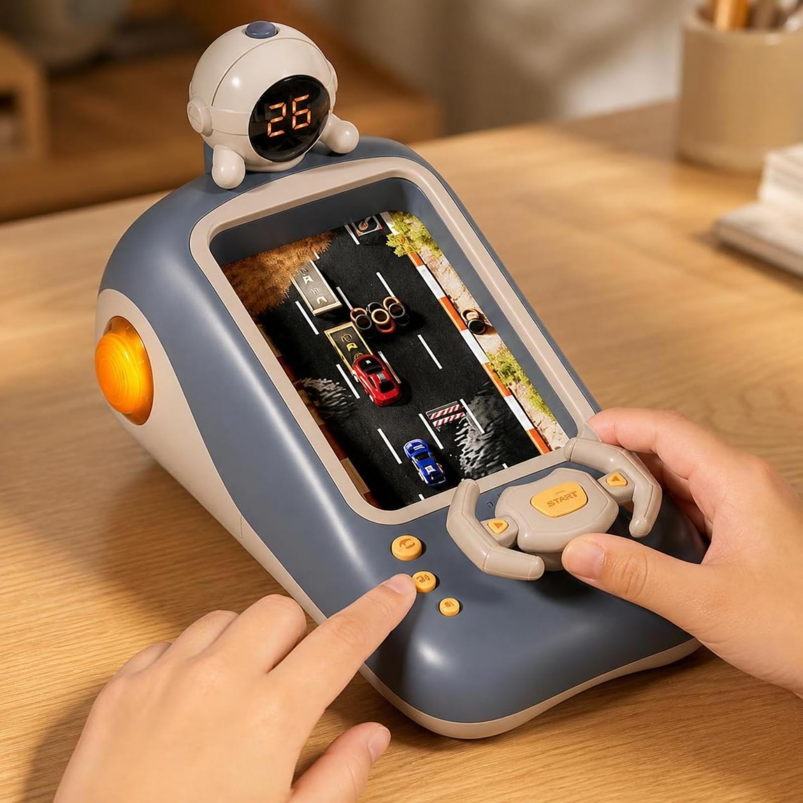 Qianly Macchina da Gioco di Competizione | Elettronico, Gioco di Guida con, per Cameretta, Senza Alimentazione Inglese