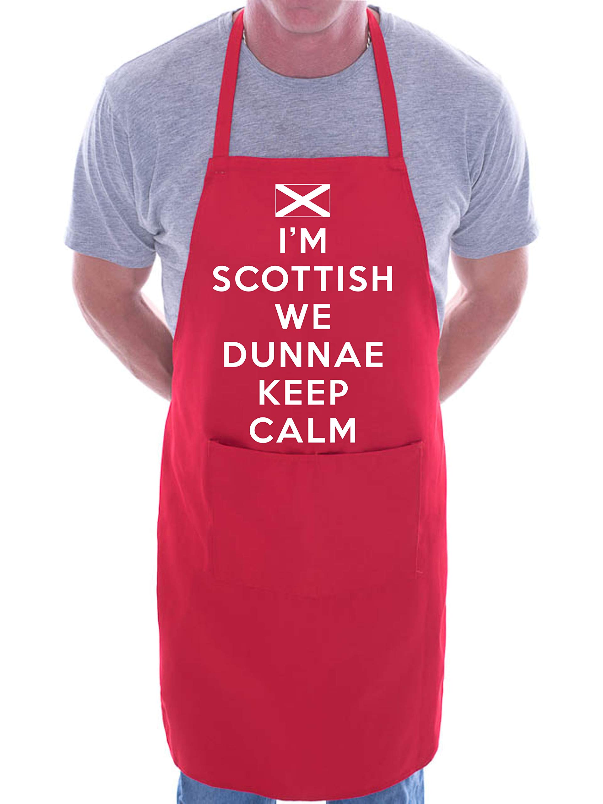 Print4U I'm Scottish We Don't Keep Calm BBQ Cooking Apron Red