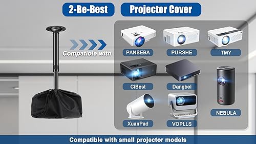 Miniatura 7 de Cubierta antipolvo para proyector Negro pequeño AI