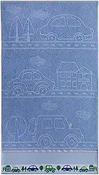 Toalha de Banho Infantil 1,20m x 0,68m Algodão Tecido Grosso Azul Bebê