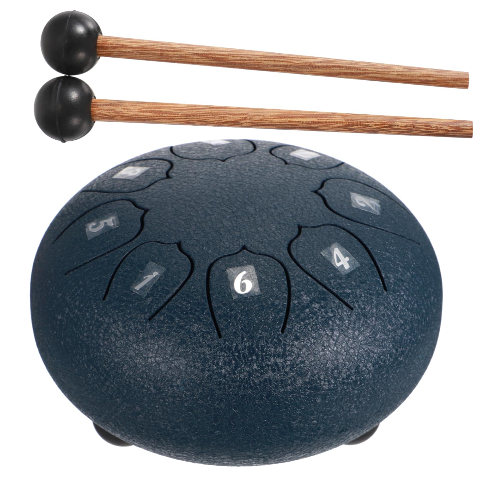 BESTonZON 8-tone Steel Tongue Drum Handmade Handpan Drum for Boys and Girls Adults Portable Percussion Instrument Drumsticks Blue