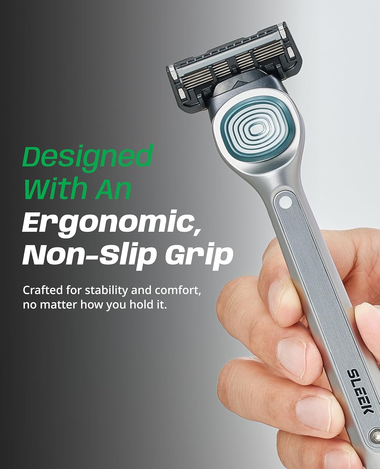 DORCO SLEEK 6-Blade Razor for Men with Stand and 5 Cartridges