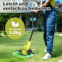 SEYVUM Akkumulátoros Fűnyíró 300mm Vágásszélességgel, 2x2.0Ah Akkuval és Töltővel 6