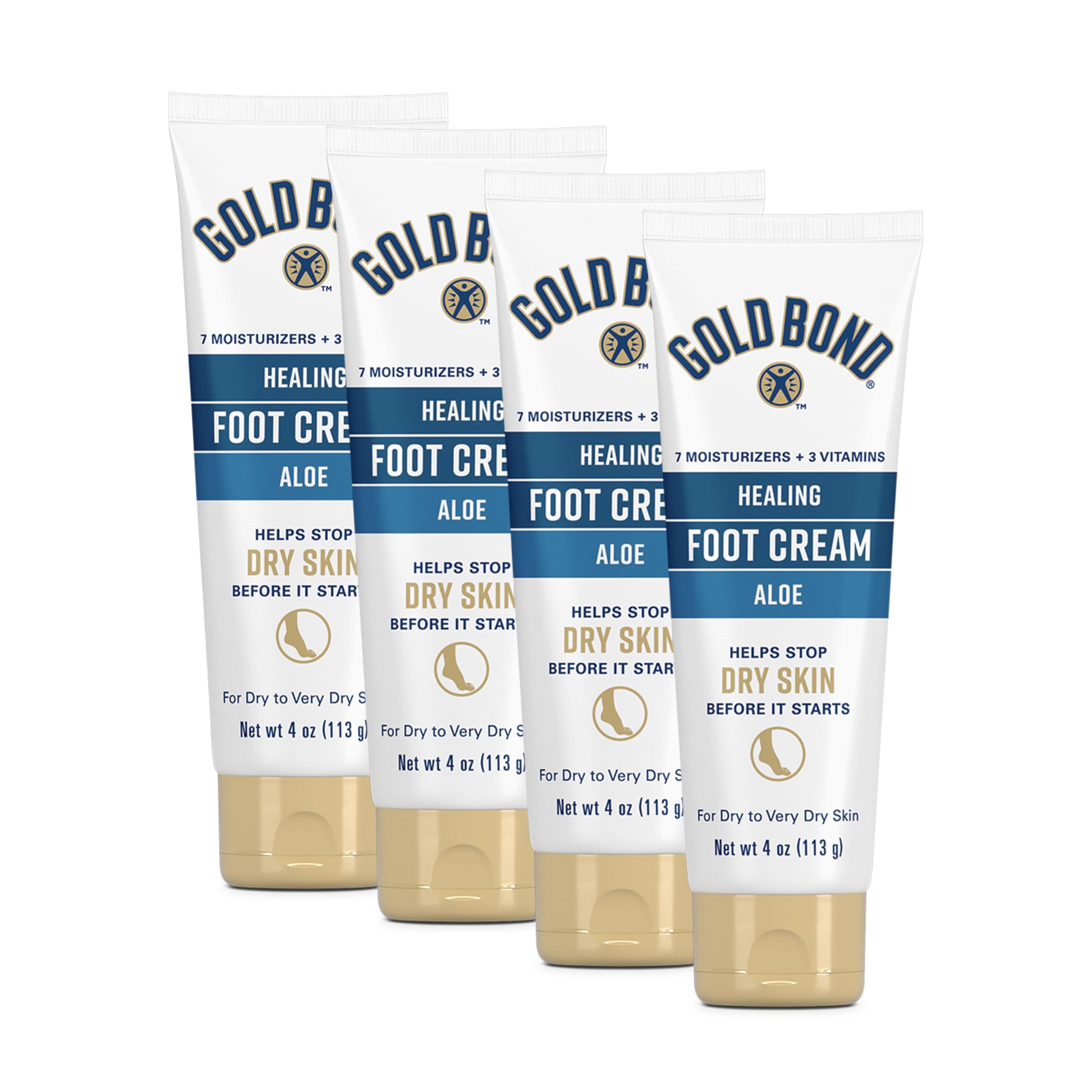 Gold Bond Ultimate Healing , Foot Cream, 4-Ounce Bottle (Pack of 4)