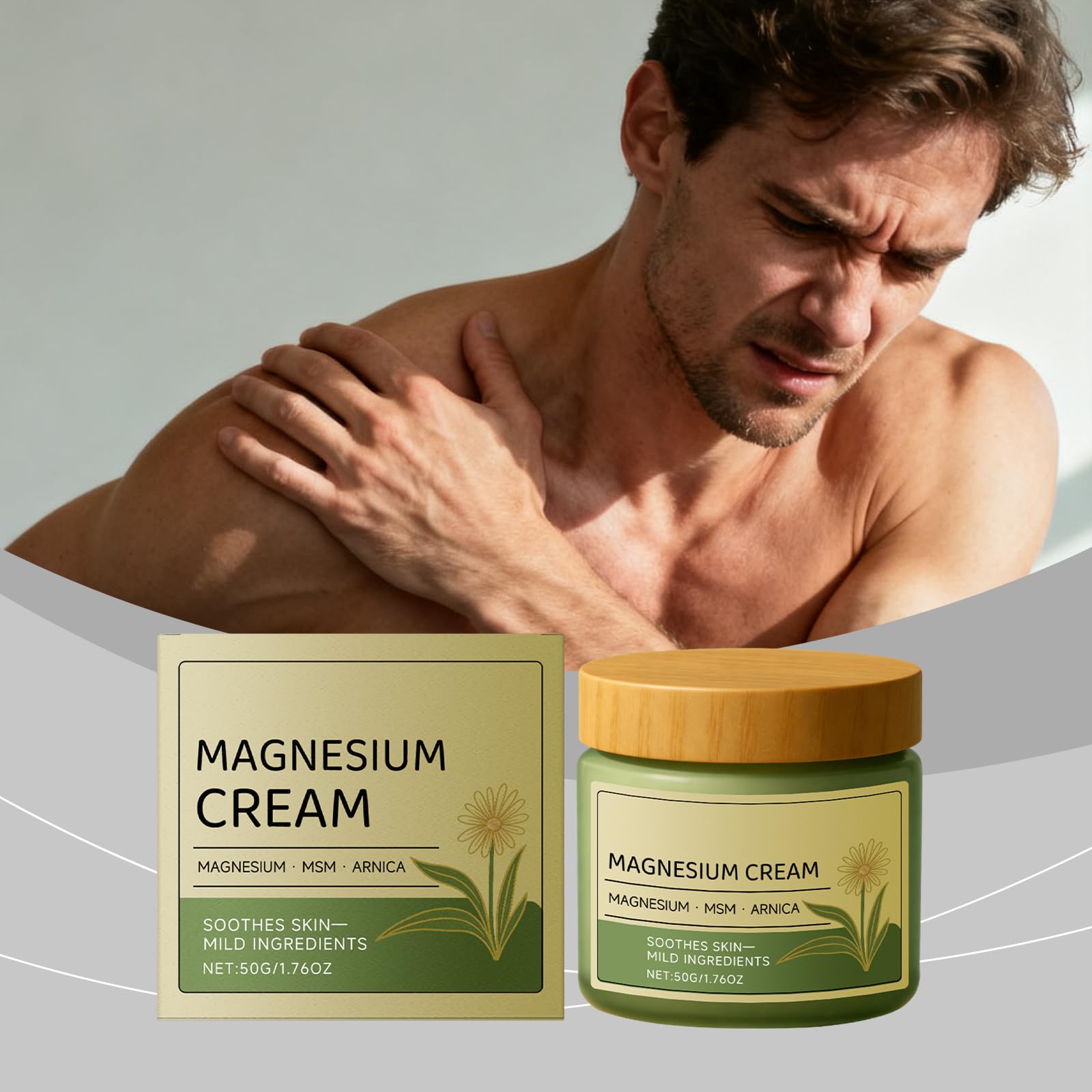 Crème Corps Apaisante pour Relaxation Musculaire, Soulagement des Douleurs