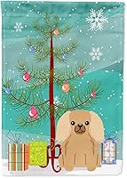 Vista 511 de Caroline's Treasures BB4243GF Bandera de jardín con texto en inglés «Merry Christmas» con texto en inglés «Merry Christmas», bandera decorativa