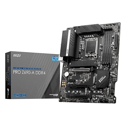 MSI PRO Z690-A DDR4 ProSeries Motherboard (ATX, 12th Gen Intel Core, LGA 1700 Socket, DDR4, PCIe 4, CFX, M.2 Slots) (Renewed)