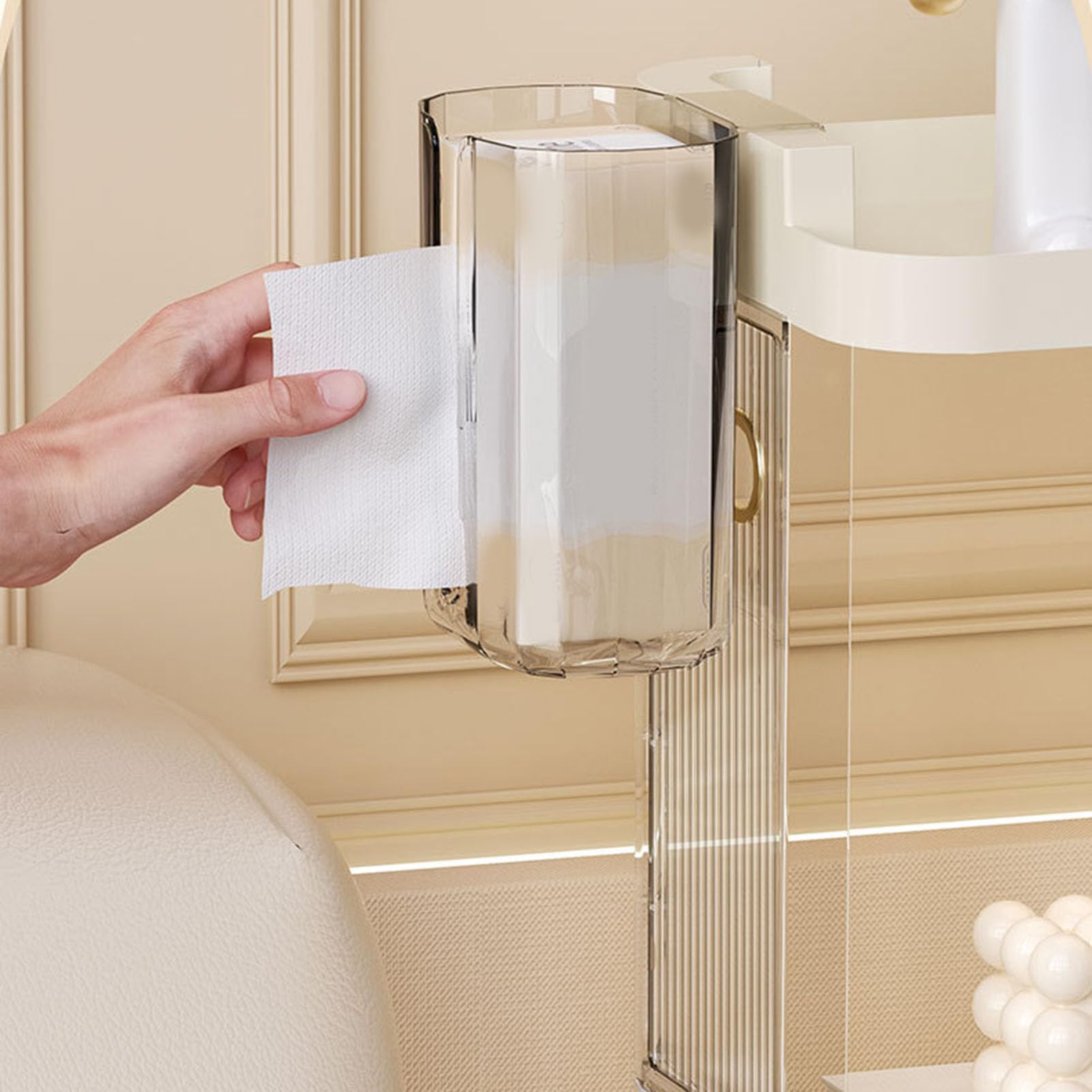 Estante Organizador De Encimera De 3 Niveles - Estante De Almacenamiento De Plástico para Maquillaje, Perfumes, Cosméticos, Libros, Cómoda, Baño, Cocina, 40x22x65cm (3 capas)