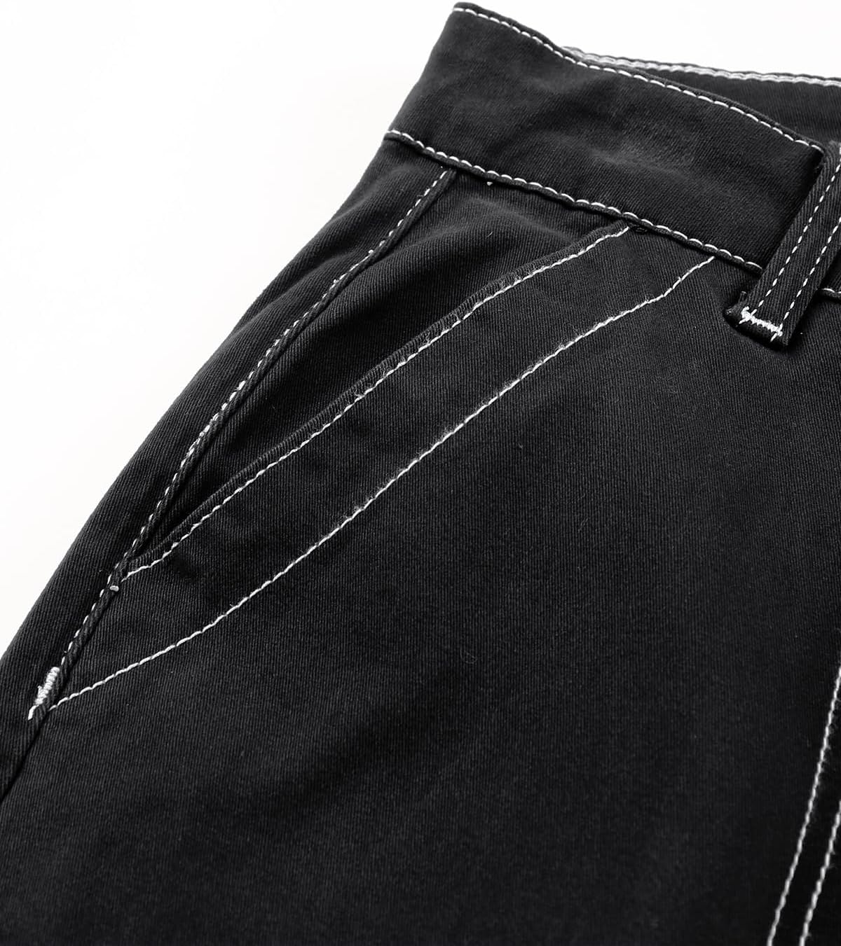 Sidefeel Women's Cargo Jeans Casual Loose Mid Rise Wide Leg Denim Pants - Image 6