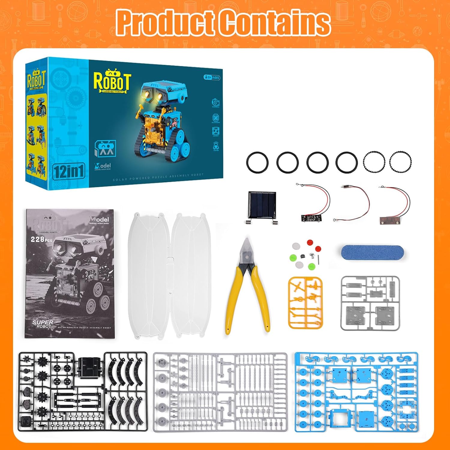 STEM Solar Power Robots Toys for Boys Aged 8-12, 12 in 1 Educational Building Science Experiment Kit for Kids, Birthday Gifts for Aged 8 9 10 11 12 13 Boys Girls Teens - Image 7