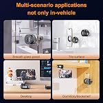 Feitenn for 360° Vacuum Magnetic Car Phone Holder, Foldable and Adjustable + Super Stable Suction Cup, Compatible with iPhone and Android, Suitable for Car/Glass/Any Smooth Surface (Black)
