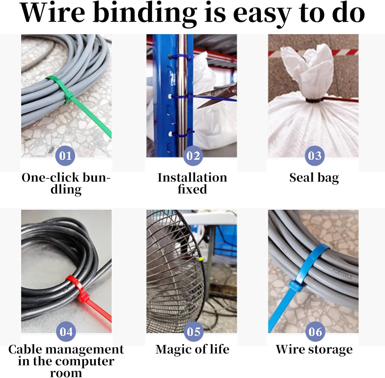 Zip Wire Ties 700Pcs Small Colored 4 Inch Cable Zip Ties with Cable Mounts Nylon Zip Cable Ties Self-Locking Tie Wraps Perfect for Home Garden Garage Workshop