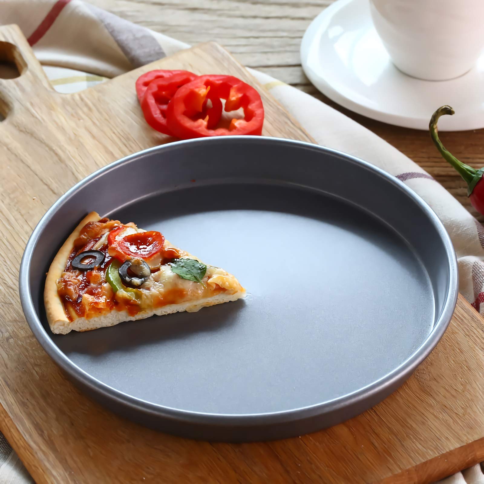 8 Stück Edelstahl Pizza-Pfannen Für Ofen – Rund, 25,4 Cm – Perfekt Für Pizza, Snacks & Mehr