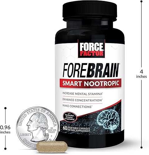 Miniatura 9 de Force Factor Forebrain Smart Nootropic Brain Booster, suplemento cerebral para una mejor concentración, enfoque, toma de decisiones y energía