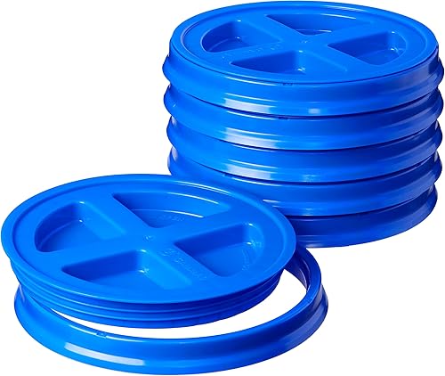 Miniatura 5 de Consolidated Plastics Tapas de sellado gamma de grado alimenticio para cubos de 3.5, 5, 6 y 7 galones (paquete de 6) tapas reutilizables sin BPA,